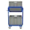 Vestil Multi-Tier Cart, 2 Shelf, 2 Basket, 200 lb., Steel, 200 lb Load Capacity, 3 Shelves, 19.0625" W TSCT-2B - alternate 4